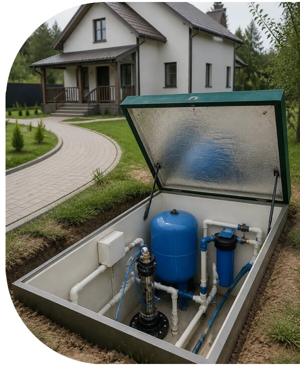 Автономное водоснабжение дома в Ухте от 151875 р. | АПаруса-Хта